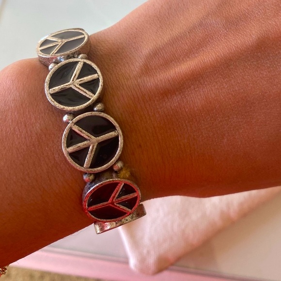 🎃Stretch Vintage Peace Sign Bracelet - Picture 5 of 5